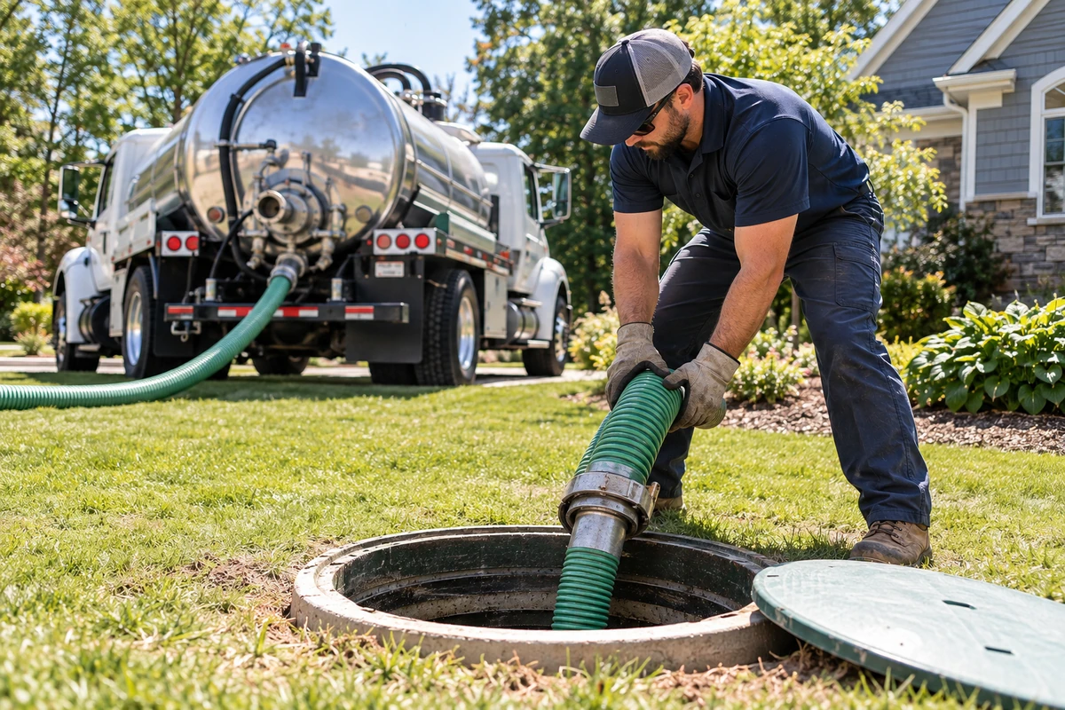 Technician documenting line condition and camera inspection findings in Covington, KY
